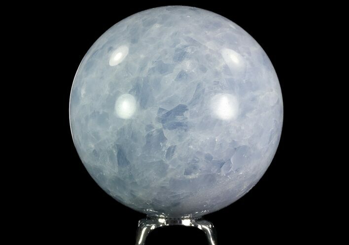Polished Blue Calcite Sphere - Madagascar #74440